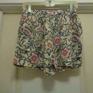 COCONUT GIRL ISLANDCORE H M INDONESIAN FLOWERS RAYON LOOSE SHORTS 8